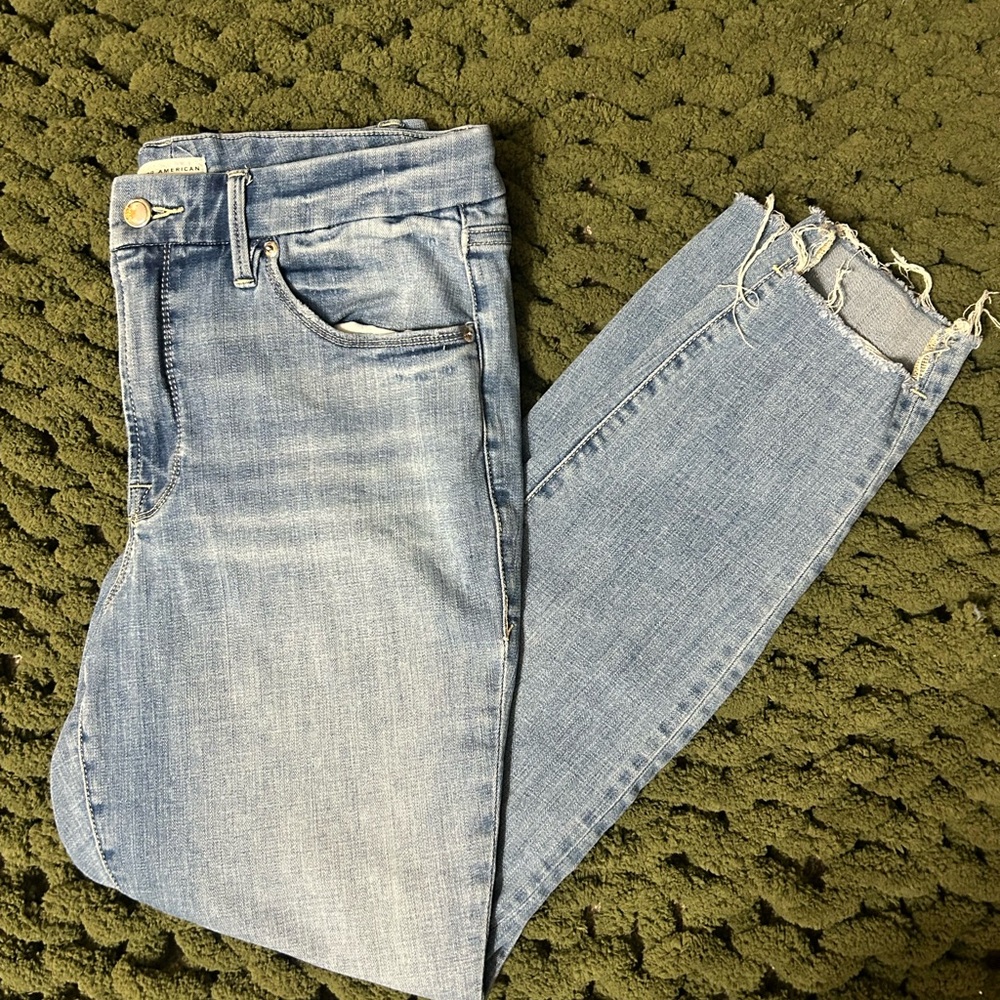 Good American Light Blue Ankle Jeans